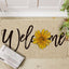 Tapete bienvenida primavera girasol 17x29"