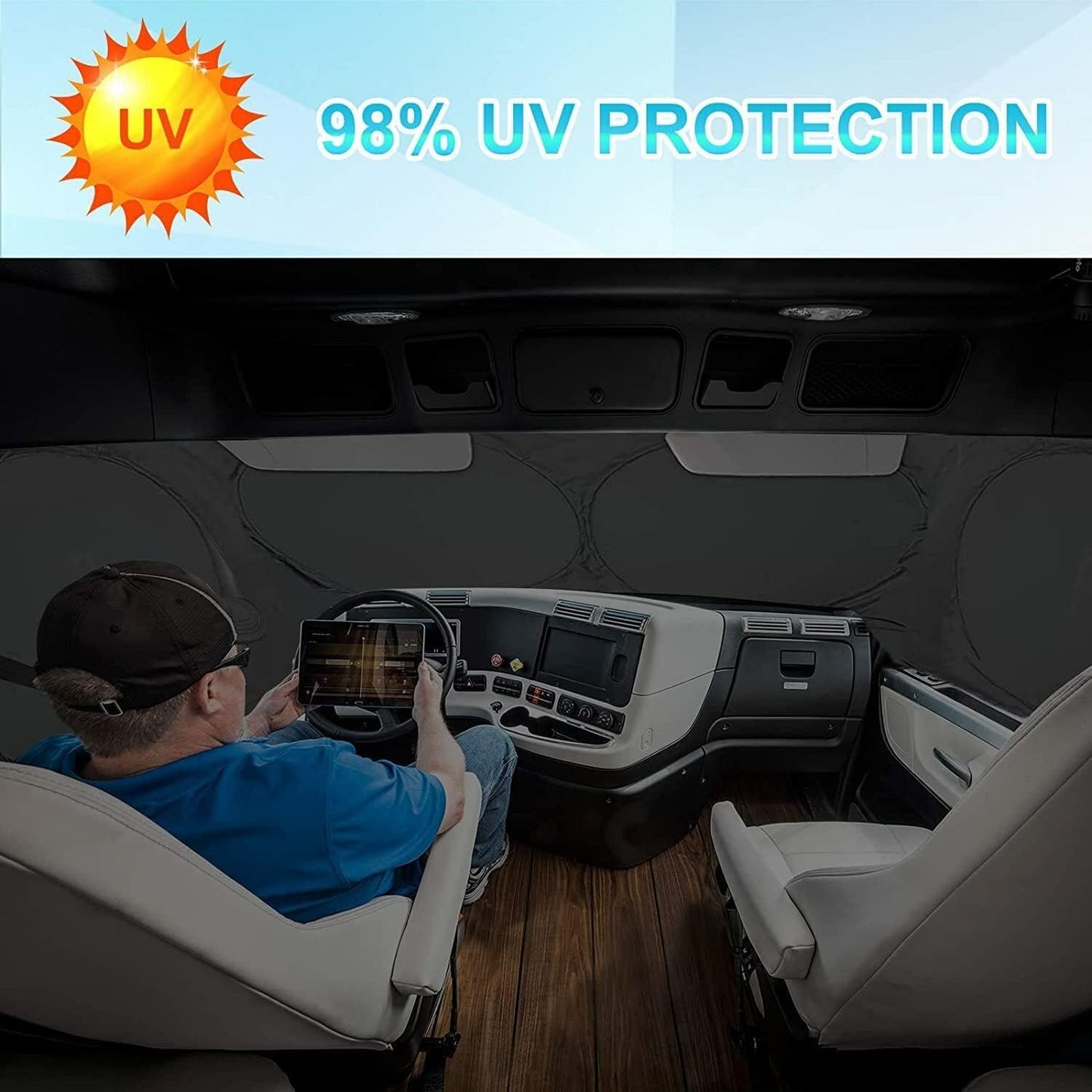 Protector solar para camión semi-remolque parabrisas y ventanas