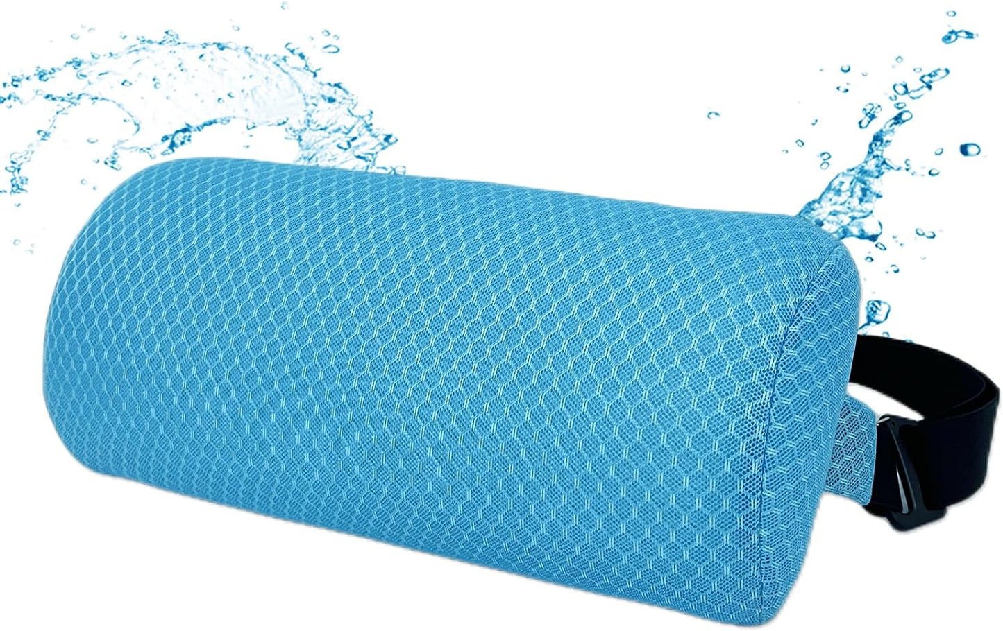 Almohada reposacabezas malla 3D elástica tumbona spa azul