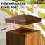 8 Tapas poste aluminio 6x6 pulg decorativas para fundas