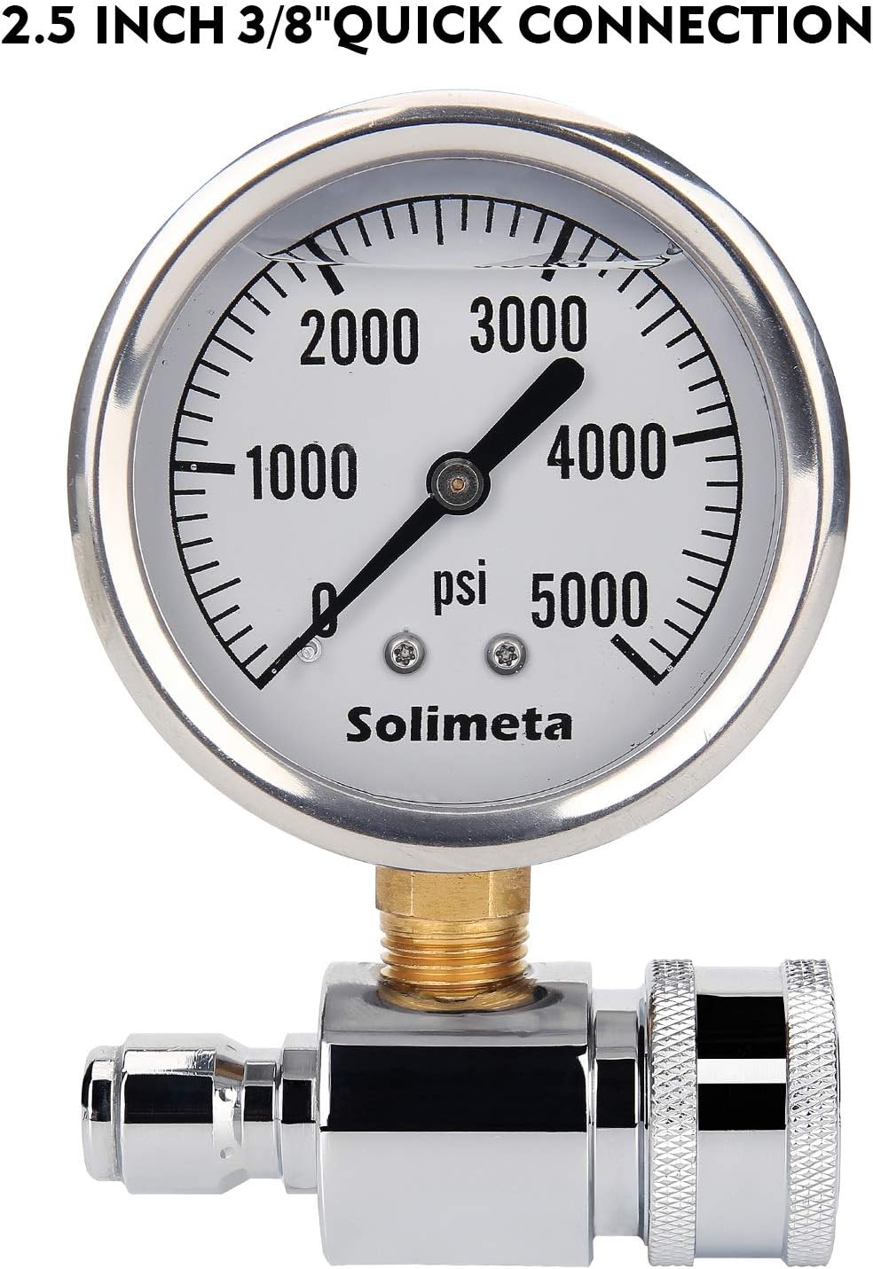 Kit manómetro lavadora presión 5000psi conexión 3/8"