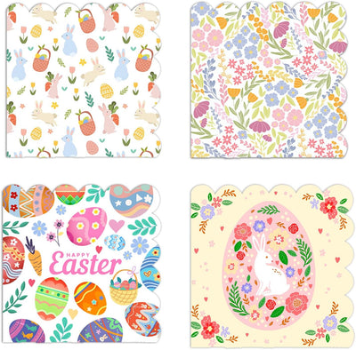 Servilletas Decoupage Pascua 40uds 13x13pulg Conejo Flores