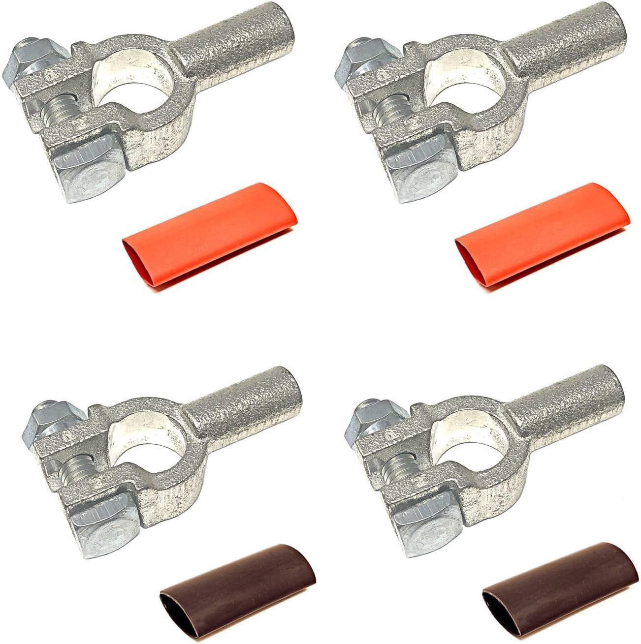 4 Pares Conectores Terminal Batería Cobre Tubo