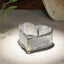 Caja cristal vintage para anillos y recuerdos 4x3.6"