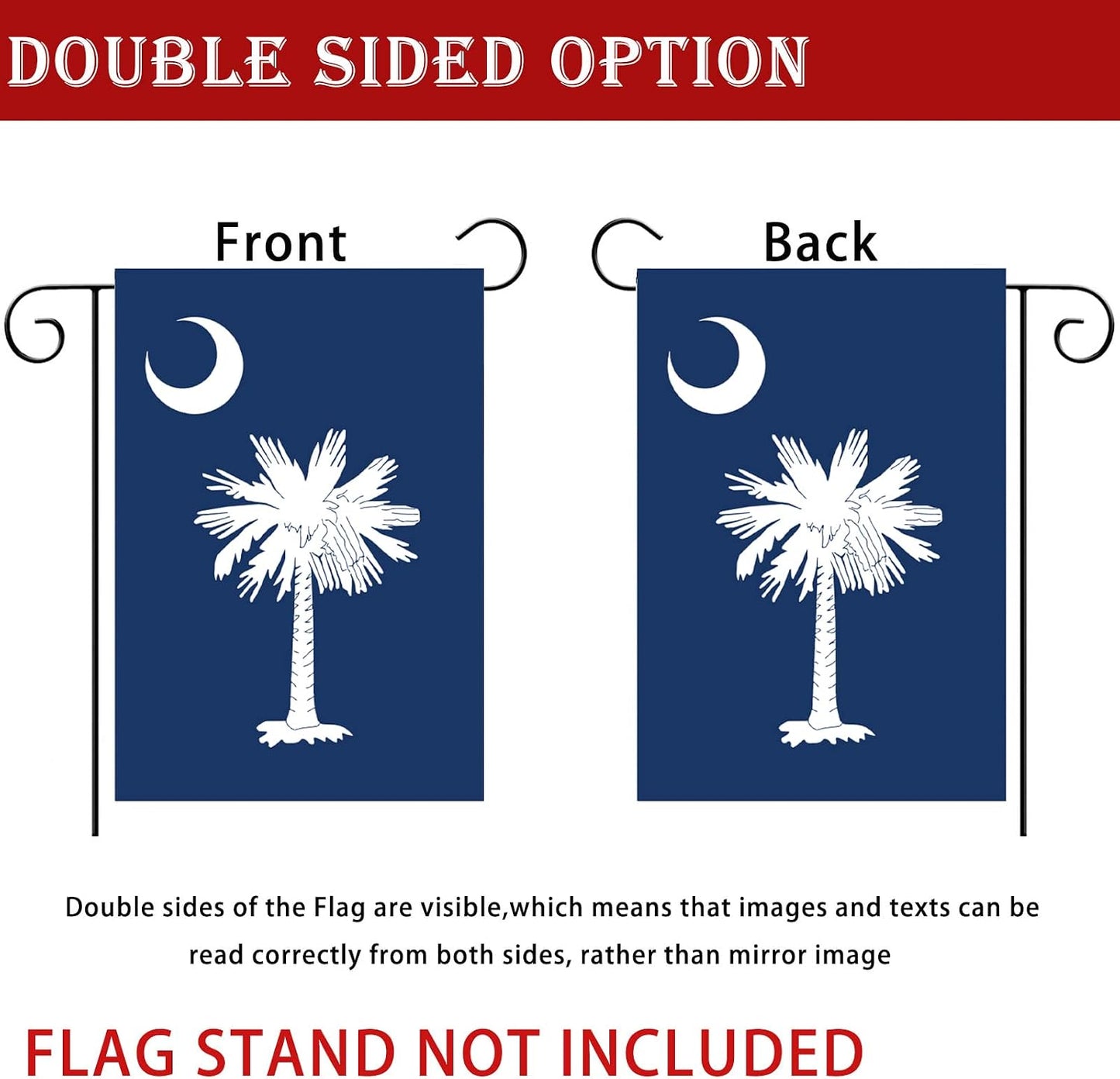Bandera doble cara SC 12x18" al aire libre