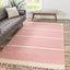 Alfombra área Sophie 2x3" rectangular rosa y blanco