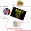 Bandera mano escudo dorado ejército EE.UU. 5x8" 20uds