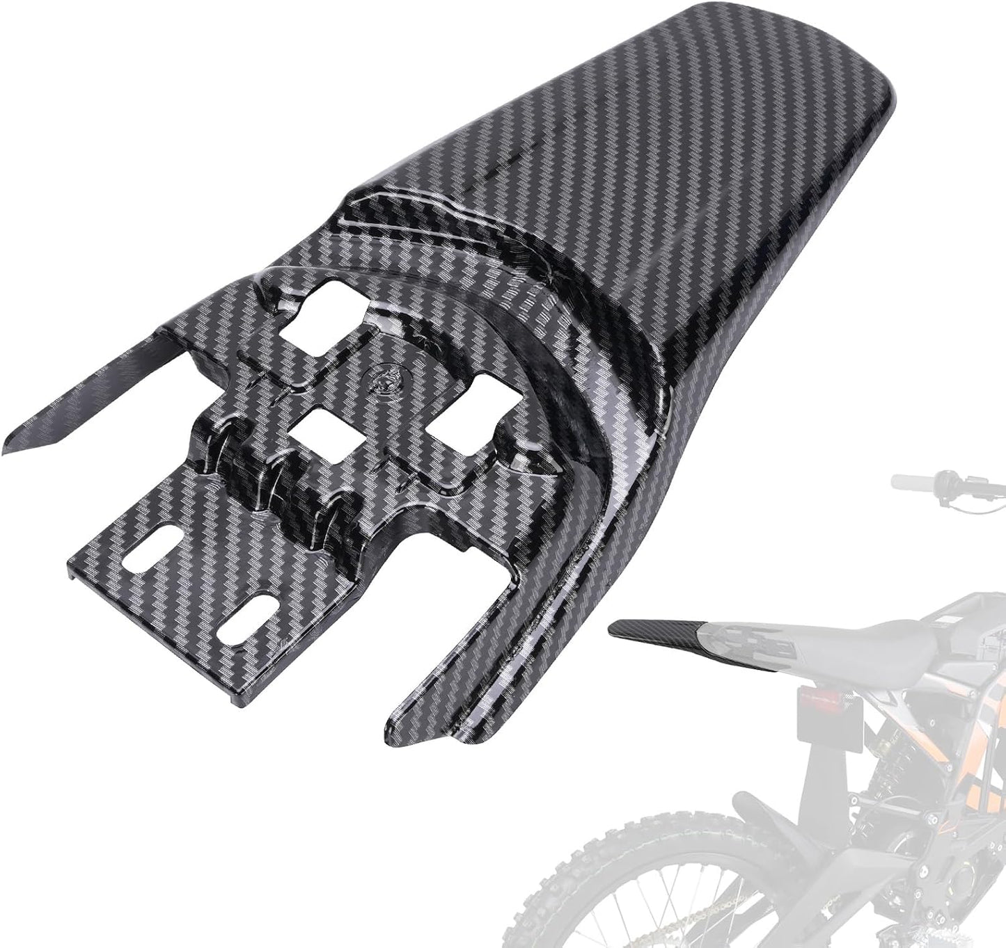 Guardabarros trasero motocicleta fibra carbono Surron