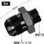 2 Pzas Adaptador Manguera Aluminio Negro Anodizado 10AN a M16x1.5mm