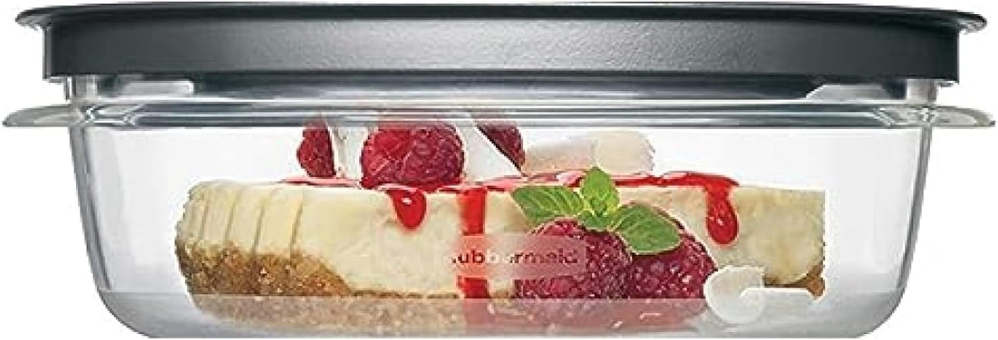 Set 6 Recipientes Tritan con Tapas Flexibles Grises