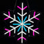 Letrero neón copo nieve Navidad USB colorido