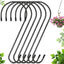 6 Ganchos S 12" para plantas al aire libre y patio