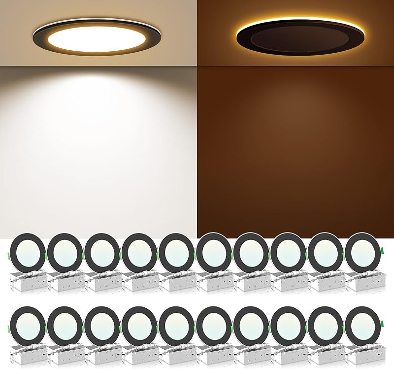 Luz empotrable LED 6pulg regulable 2700K-5000K pack 20