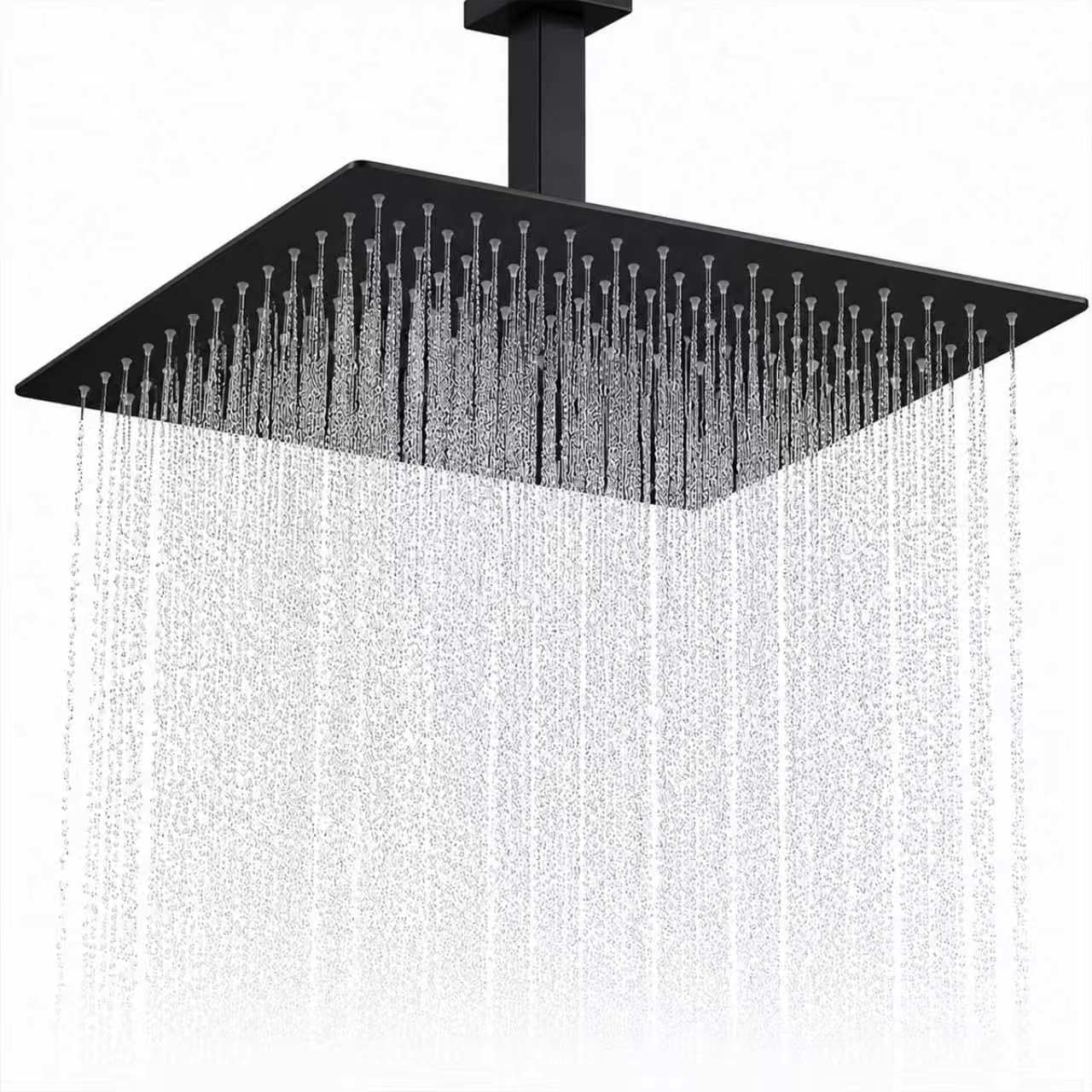 Cabezal ducha cuadrado 16pulg acero inox negro mate