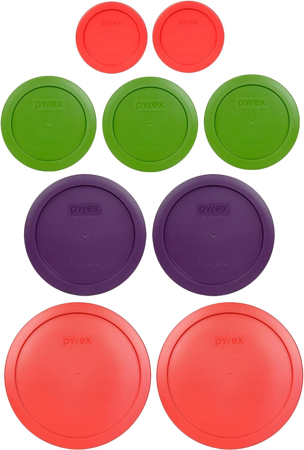 Tapas ajuste a presión sin BPA color rojo para tazas 1-4