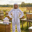 Traje abeja 3 capas velo redondo ventilado blanco