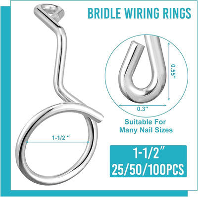 50 Anillos Brida 1-1/2pulg Cat 6/7 Madera