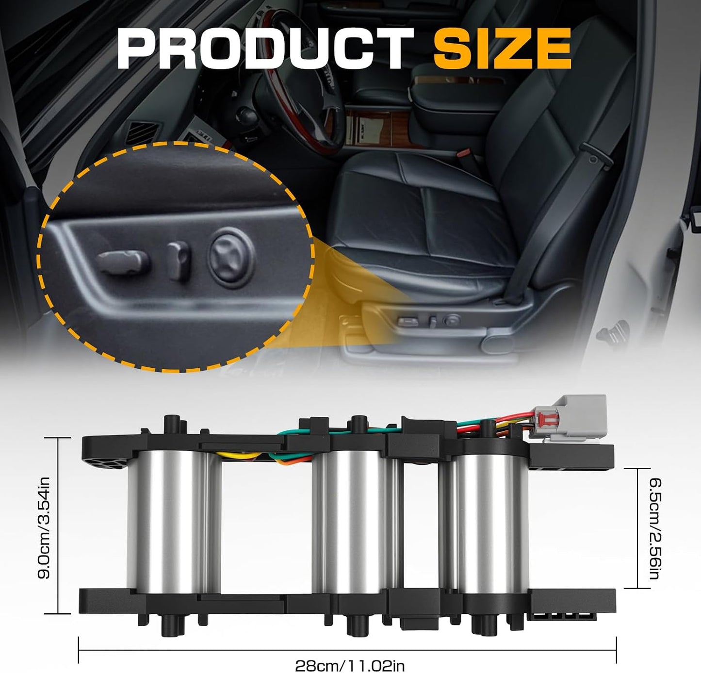 Motor eléctrico asiento 6-8 vías comp Cadillac Escalade
