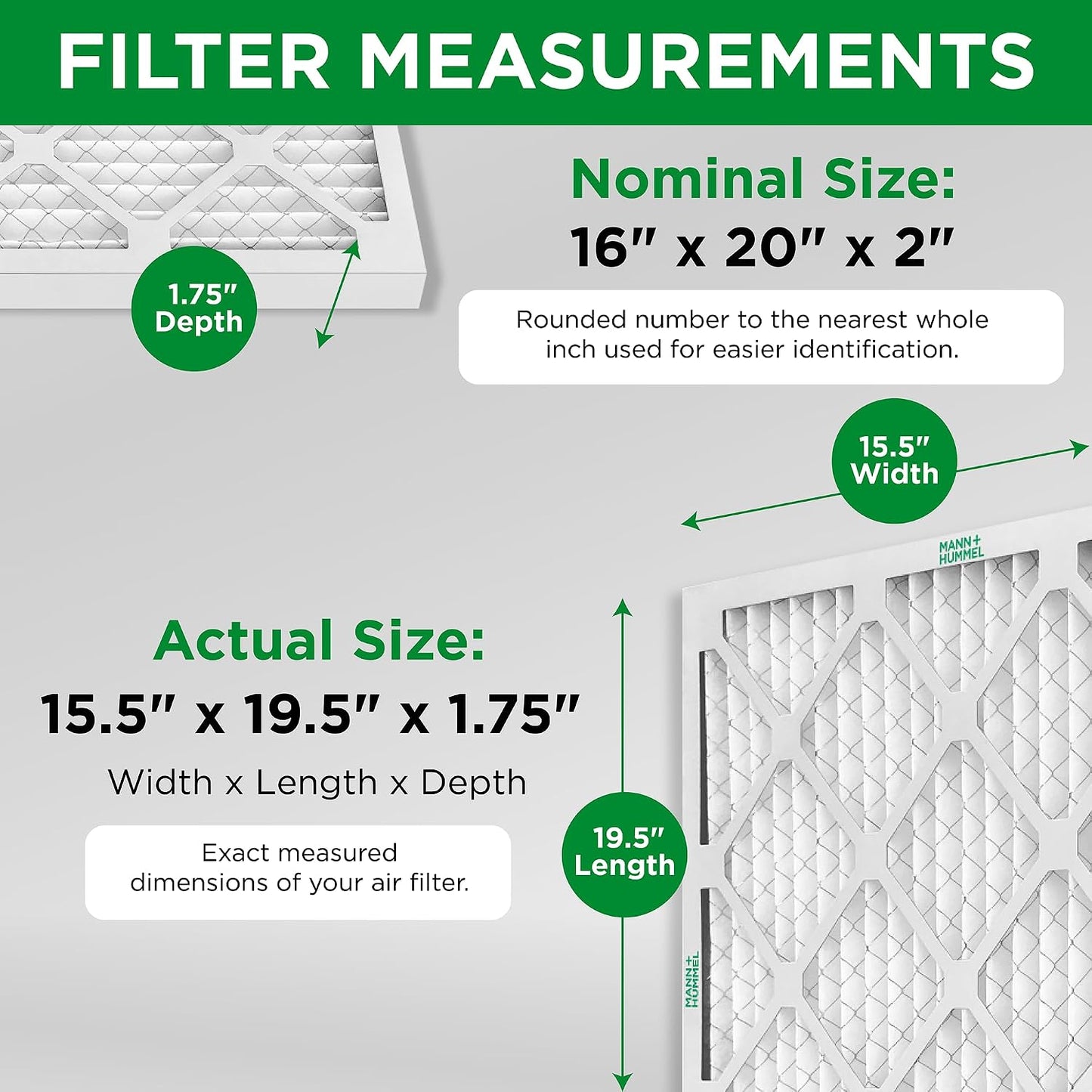 Filtros aire MERV 8 16x20pulg calefacción caja 12