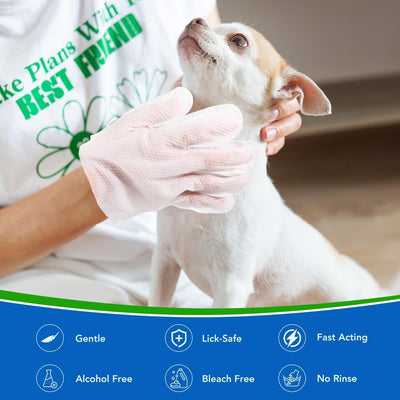 48 Pzas Toallitas Guante Mascotas Sin Fragancia