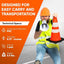 Conos PVC 18pulg pack 10 naranja alta visibilidad