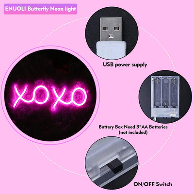 Letrero neón rosa USB para dormitorio y sala de juegos