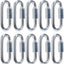 Conector Mosquetón M6 1/4pulg 10pcs