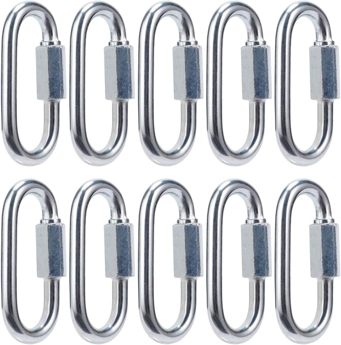 Conector Mosquetón M6 1/4pulg 10pcs