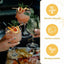 100 Palillos Cóctel Bambú Dorado 4.7pulg para Aperitivos