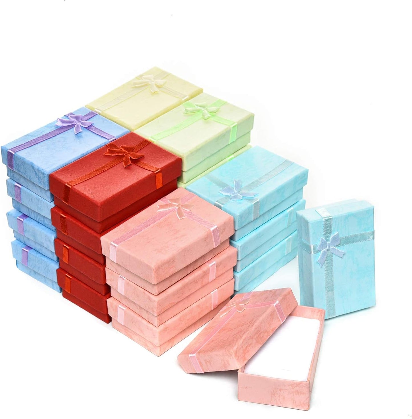 Set 24 Cajas Regalo Joyería Anillos Aretes Collares 3.2x2"