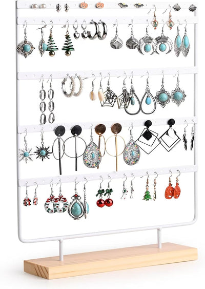 Soporte aretes 5 niveles 110 agujeros blanco