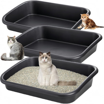 Pack 3 bandejas arena gatos 23pulg para gatitos y gatos