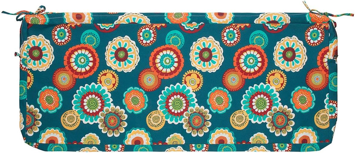 Funda cojín banco patio 45x18pulg resistente agua cremallera verde
