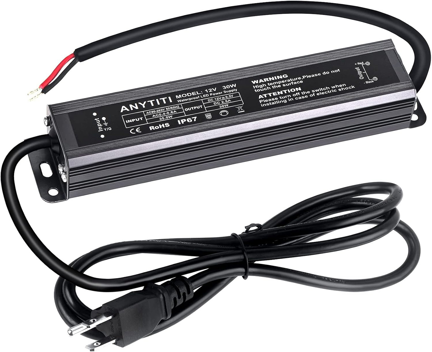 Controlador LED 30W DC12V 3 clavijas para tiras