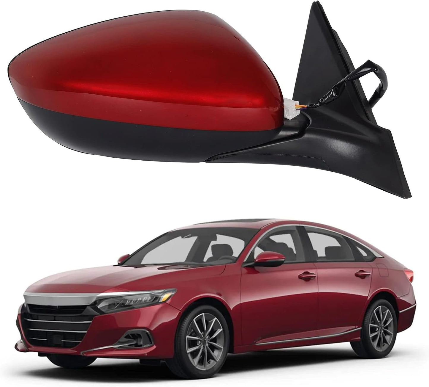 Espejo lateral derecho rojo comp Honda Accord 1.5T 18-22