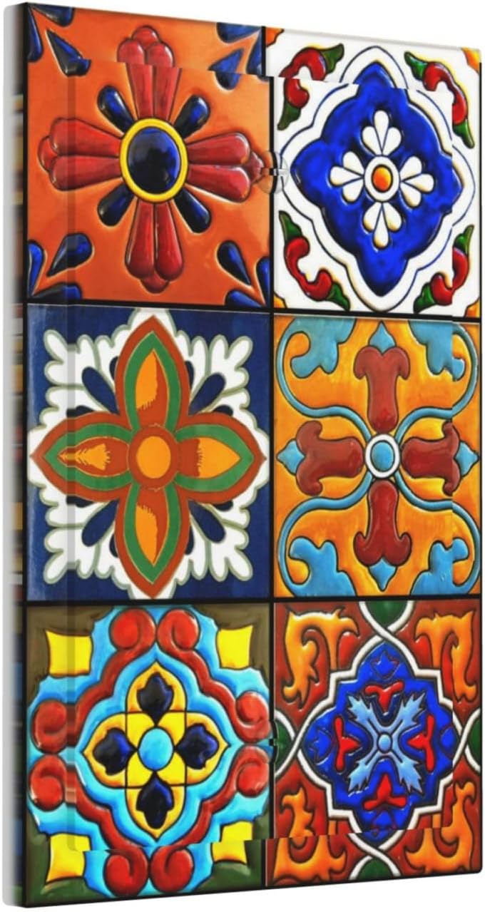 Placa interruptor cerámica Talavera 1 gang blanco baño