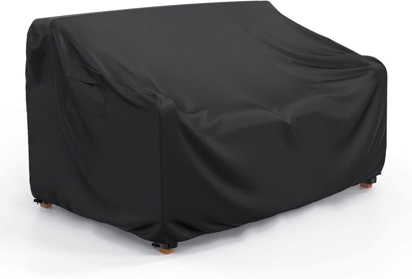Funda sofá patio 3 plazas impermeable con asas negro