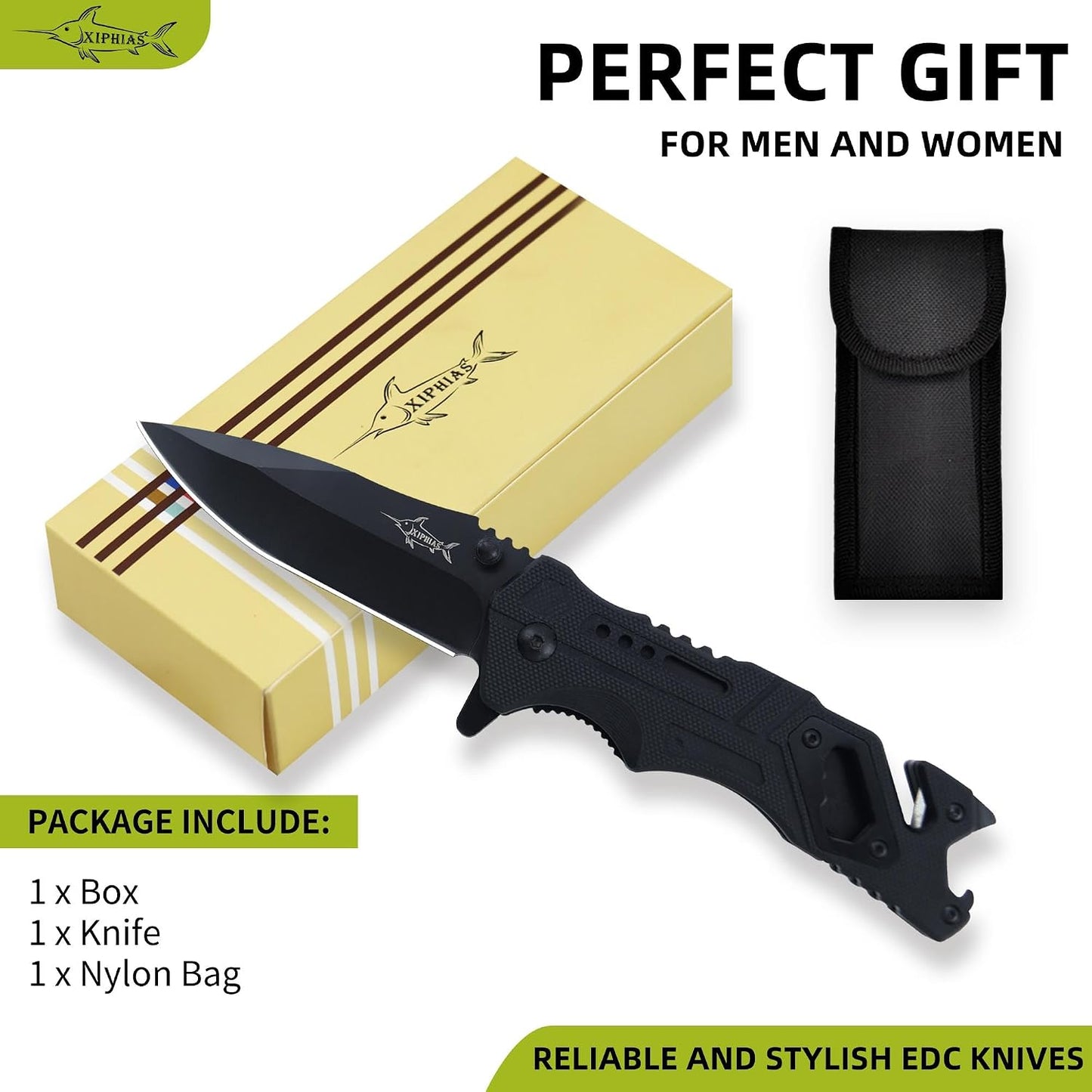 Cuchillo plegable multifuncional coche camping