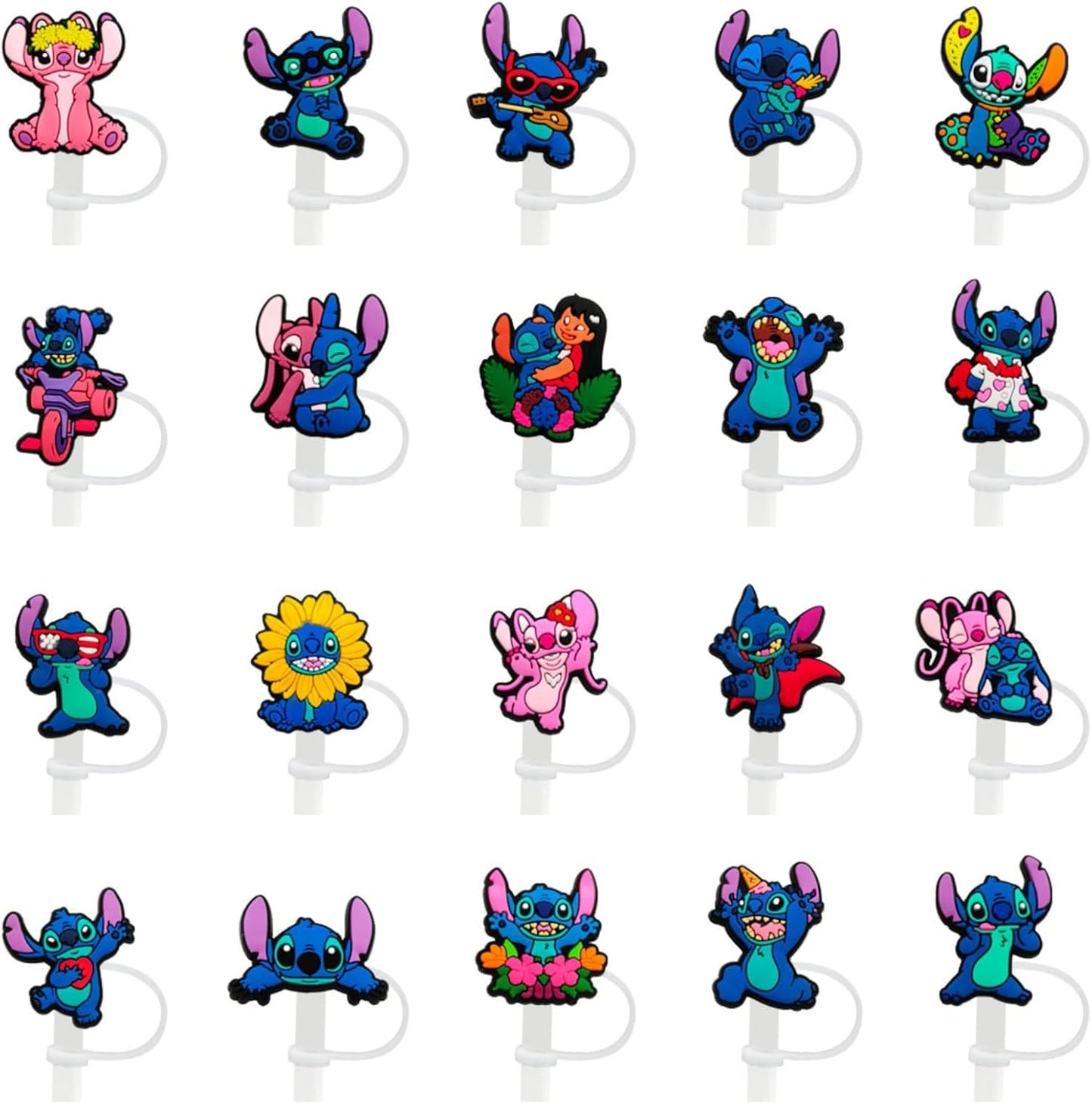 Fundas popote dibujos animados 0.394pulg reutilizables