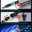 2 Luces Látigo LED RGB con Control Remoto y Base Resorte