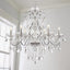 Lámpara colgante moderna de cristal 6 luces 23"