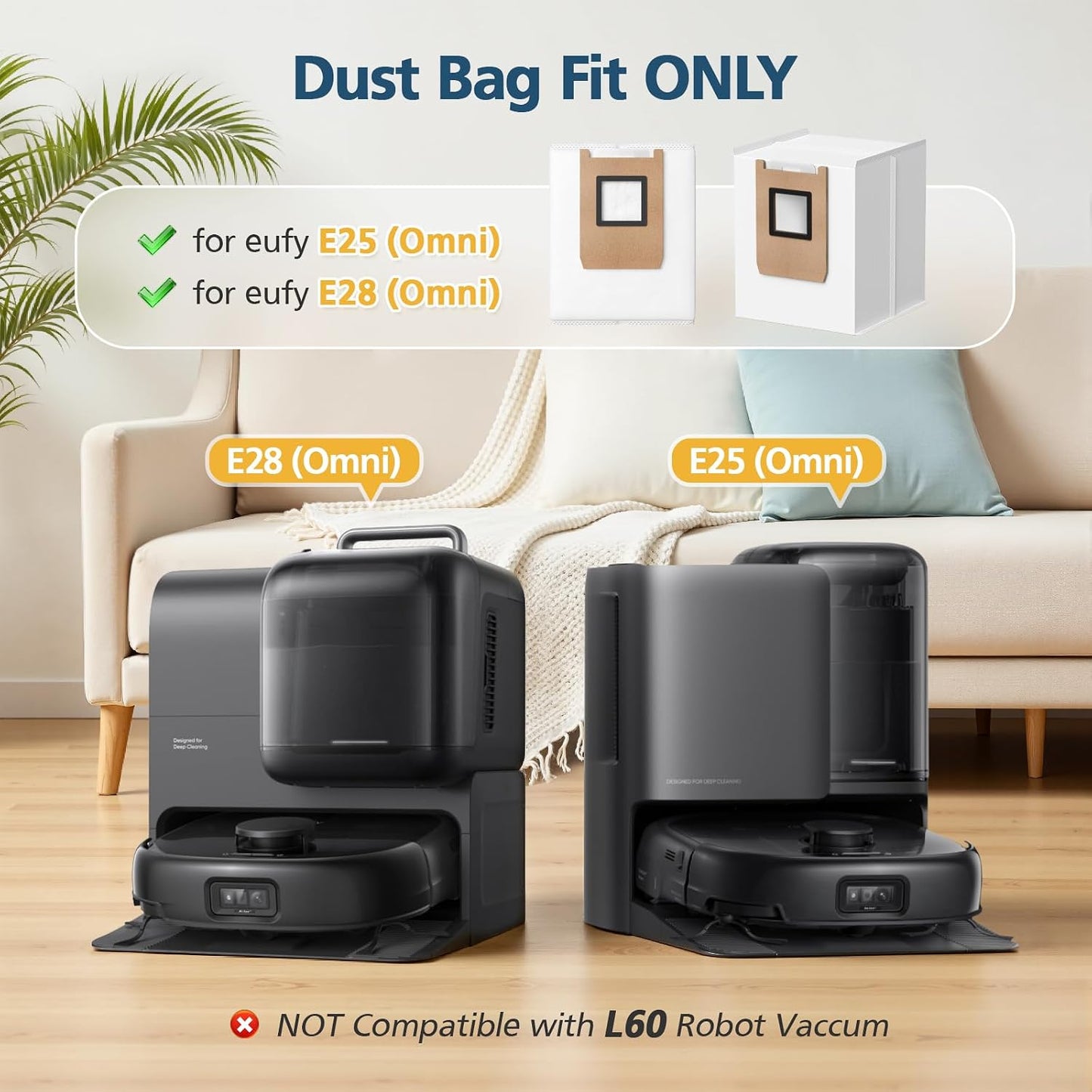 Bolsas vacío Eufy E25/E28 3L a prueba de fugas