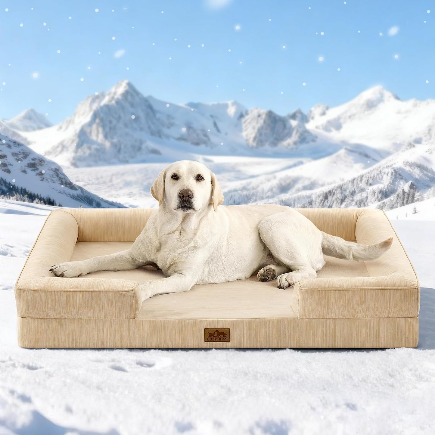 Cama perros XL espuma ortopédica antideslizante