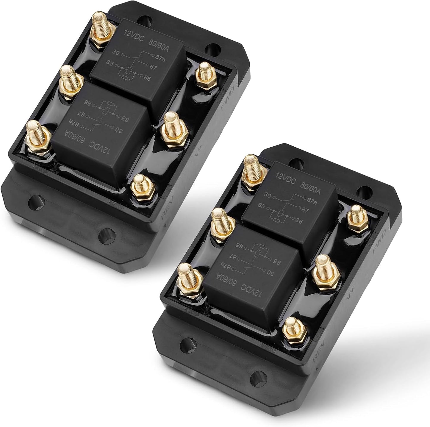 2 Pzas Módulo Relé 12V 60a/80a Comp Motores Lona Cabrestante