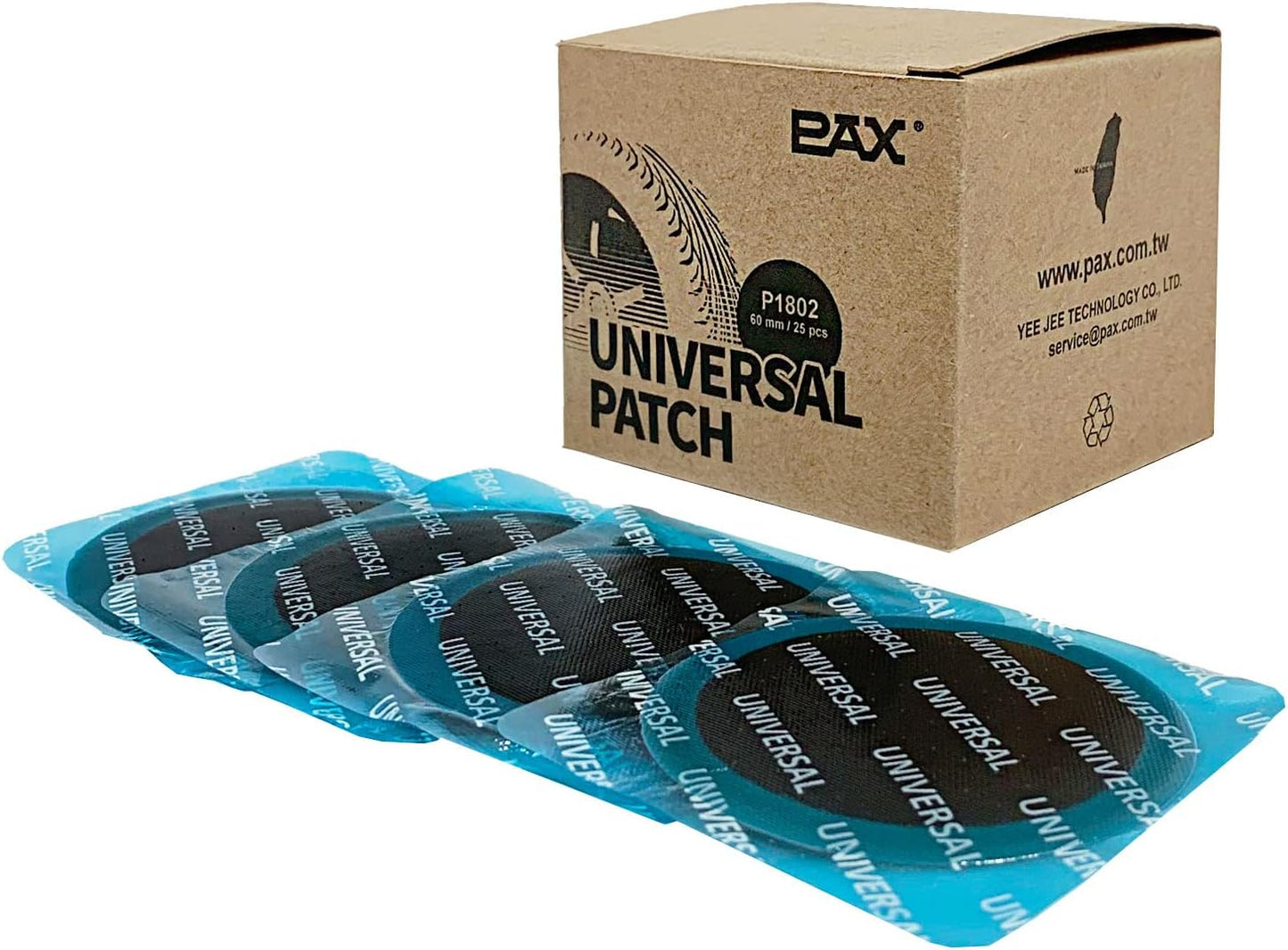 25 Pzas Parches Redondos 60mm para Neumáticos