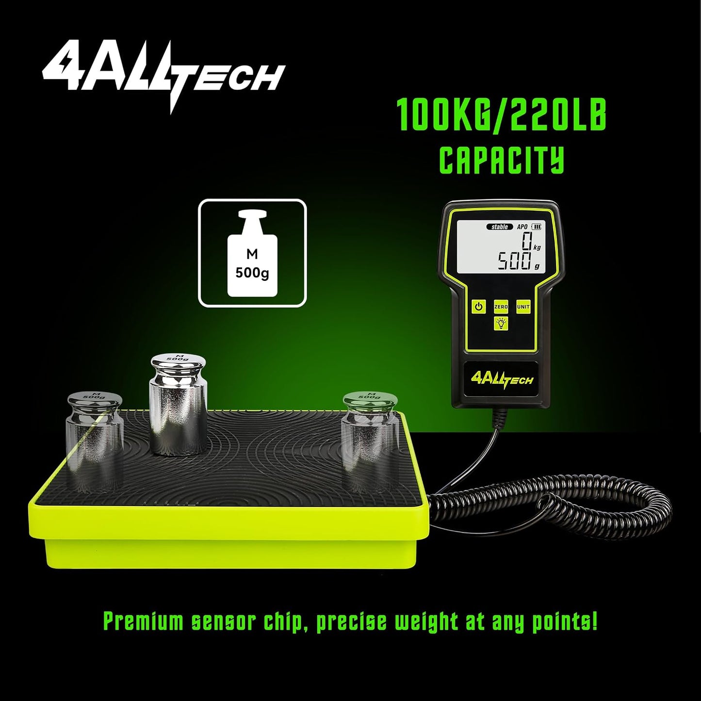 Báscula digital freón 220lb pantalla retroiluminada HVAC