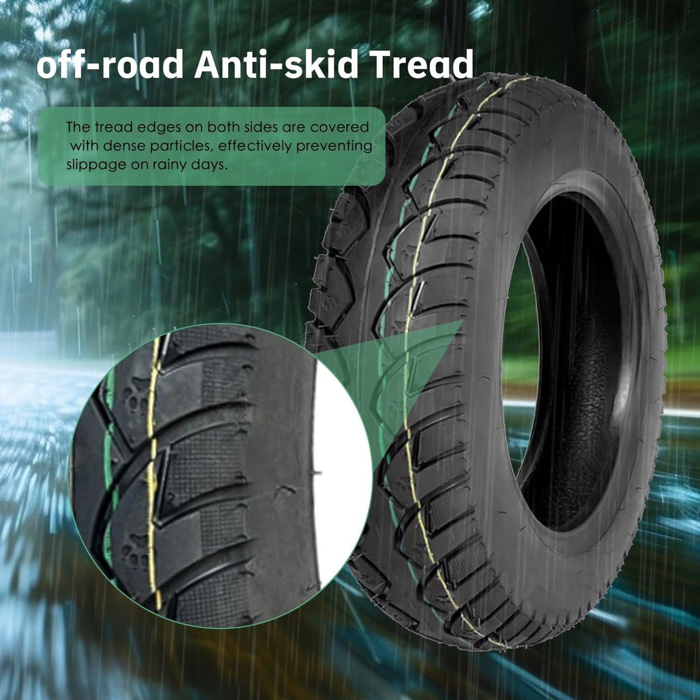 Neumático sin cámara para scooter Adly Breeze 50 3.50-10