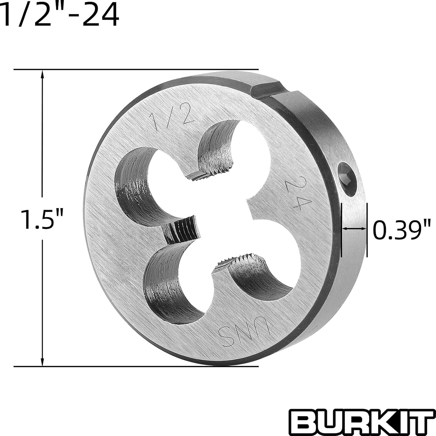 Set dados 1/2x24 UNS macho rosca derecha