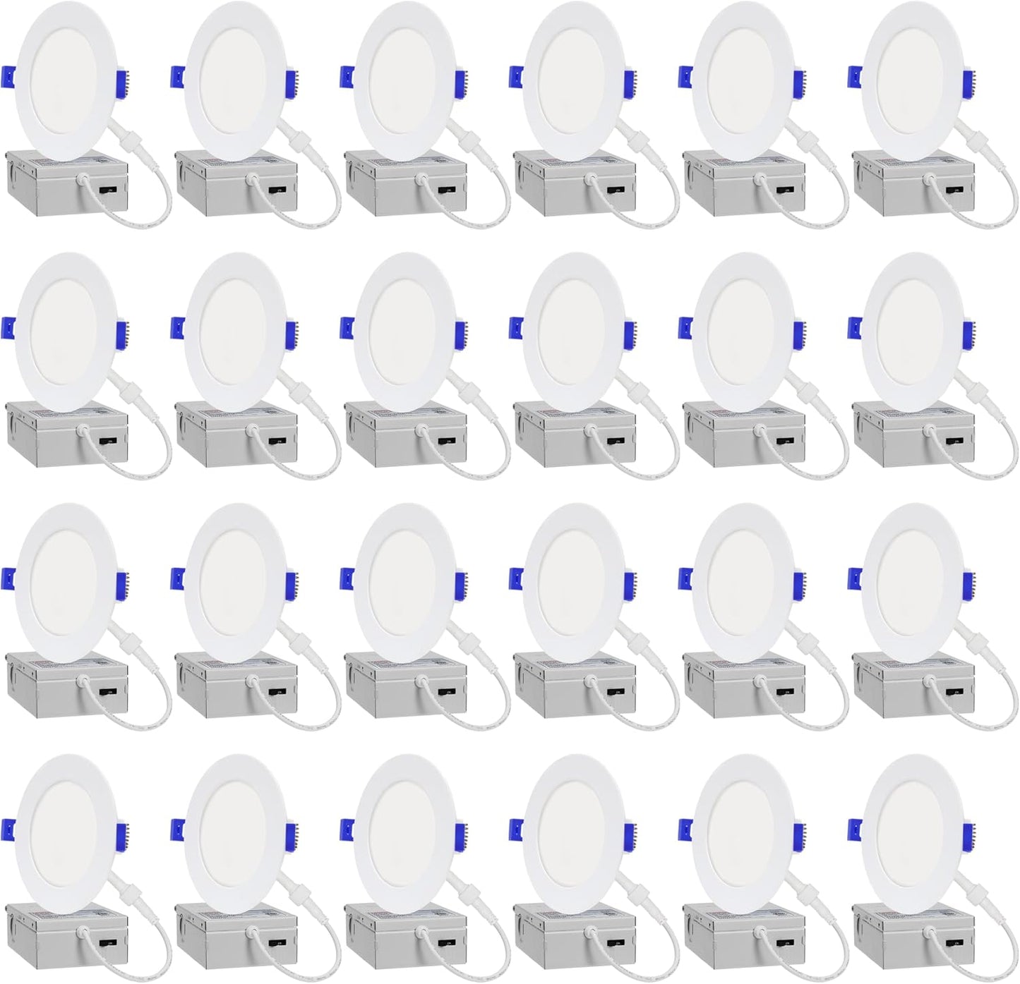 Pack 24 Luces LED Empotrables 4pulg Regulables 2700K-5000K