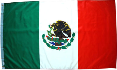 Bandera México 3x5 poliéster con ojales latón
